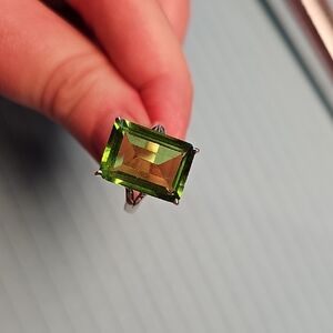 Sterling Peridot? Ring Size 8.75